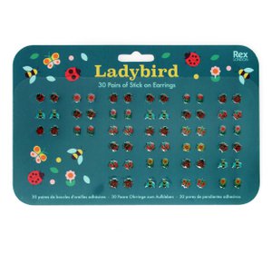 Ohrringe zum Aufkleben (30 Paar) – Marienkäfer