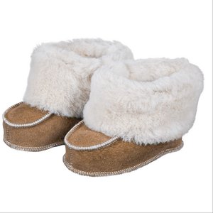 Schaffell Babyschuhe - Cognac