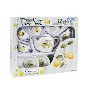 12 PCs Porzellantee -Set - Zitrone