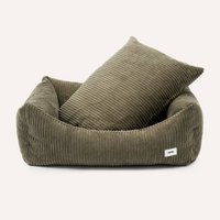 Green Corduroy Dog Bed, Snozy