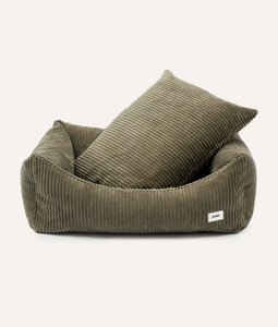 Groen corduroy hondenbed, Snozy