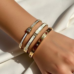 PERLMUTT – Starres Muschelarmband