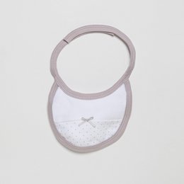 ENSEMBLE 4 PIÈCES (CHAPEAU+GANTS+BAVOIR+CHAUSSETTES) POUR NOUVEAU-NÉ (0-6 MOIS) - 100% COTON - MOD. BEIGE