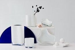 New modern design vase inspired by CORAL and Aalto, middle size, COR20WH