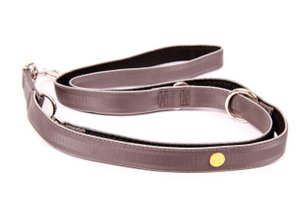 Hondenriem Zilver-Zwart-Edition, M