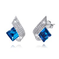 Blue stud earrings