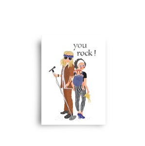 postcard - series 'rock star family' - a star is born