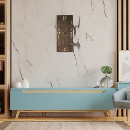 Grote houten wandklok verticale rechthoek moderne boerderij