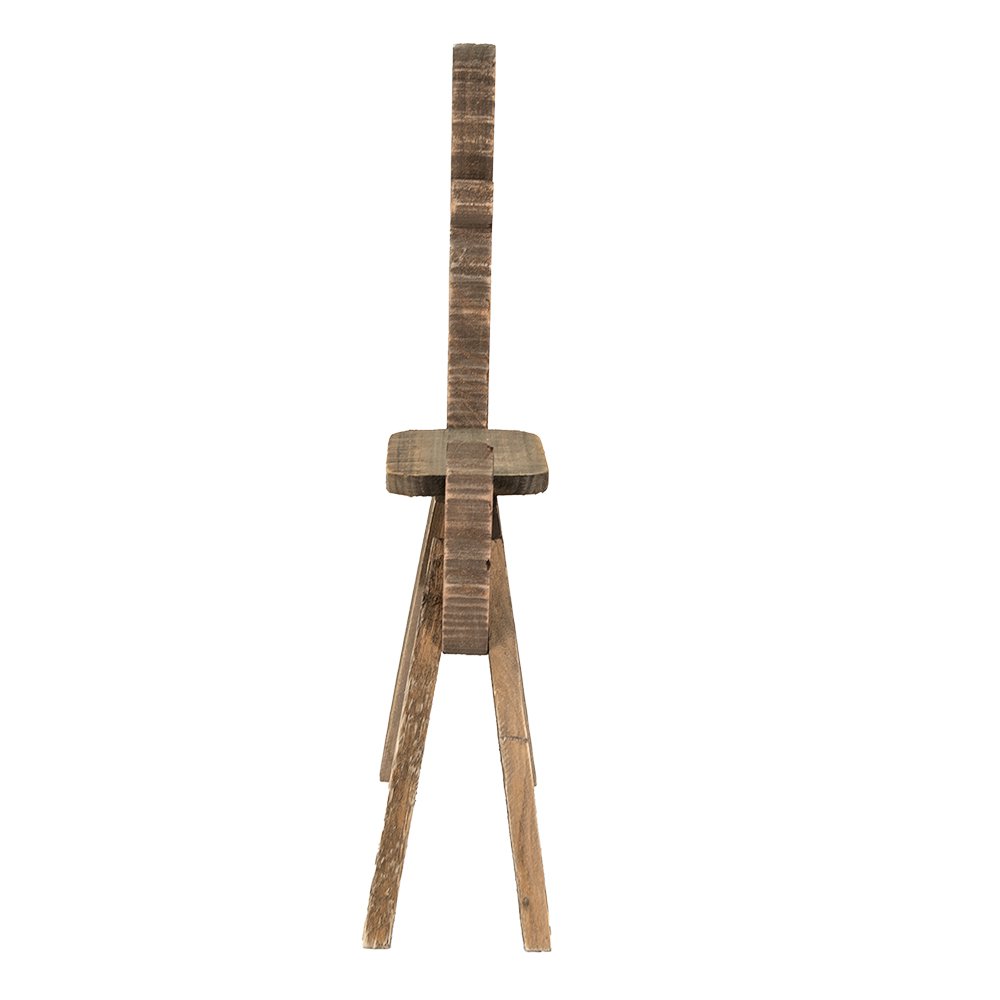 Plantentafeltje Rendier 69 cm Bruin Hout Plantenstandaard