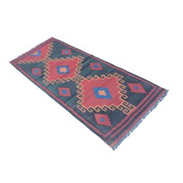Alfombra Kilim Gris Rojizo Moderna
