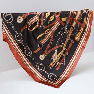 Satin bandana scarf chain copper
