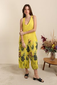 Linen floral jumpsuit REF. 3862