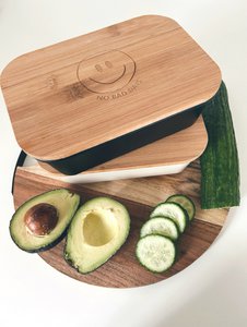 Lunchbox mit Holzdeckel Smiley