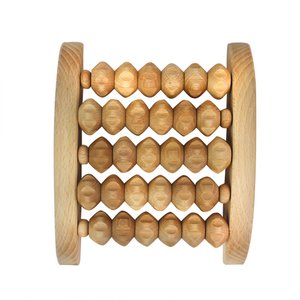 Small wooden foot massage roller, foot massager