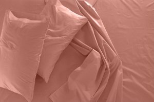 Rosafarbenes Aurora-Bettlakenset aus Baumwollperkal