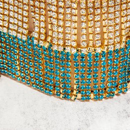 Lysekrone udsmykket guld fransk flag diamanttaske
