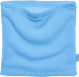 Soft, cozy aqua blue fleece tube scarf in one size.