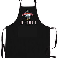Kitchen apron The recycled chef Black 72 x 90