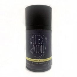 Natural deodorant stick in a plastic-free, eco-friendly, and cruelty-free formula. Features the scent of ylang ylang and cedarwood. Handcrafted and free from toxins and aluminum.