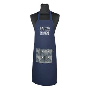 Schürze, „Hübscher Junge in der Küche“, Marineblau