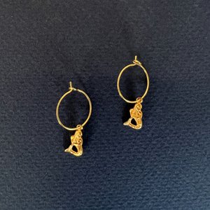 Mermaid golden hoops