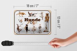 Tin sign 18x12cm dogs yoga wall decoration