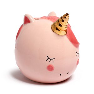 Enchanted Rainbows Unicorn Pink Ceramic Money Box