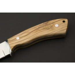 ED MAHONY Beaver Hunter - Bois d'olivier macéré, couteau de chasse, 440C