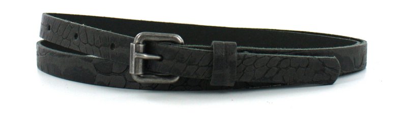 Leather Belt 1.5cm | crocodile print