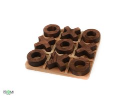 Wooden Tic Tac Toe game, Wood tic-tac-toe board game