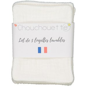 Pack of 5 washable cotton gauze wipes