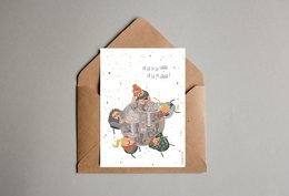 Postkarte - Serie 'Weihnachten' - 'Fa la la la laaaa'