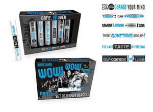 GAME OVER TUBE SHOT GLASSES