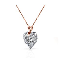 Pendentifs Cheery heart - Or RosÃ© et Cristal