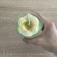 Geurkaars met bloemendecor