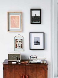 Photo Frame Metal with Lock Gold 20x30x0.7cm