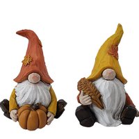 Poly gnome with white beard, 10x7.5x12.5cm