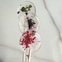 Sugar-free lollipops with freeze-dried berries