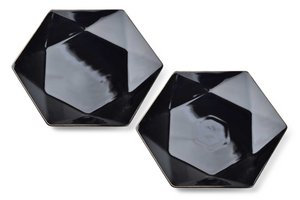 RALPH BLACK Set mit 2 flachen Tellern 32,5 x 28,5 cm x H 3 cm