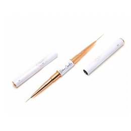 Double Fineliner Brush - Rose Gold 10/20mm, manicure set with a rose gold fineliner brush in two sizes, 10mm and 20mm, for precise nail art and detailing.