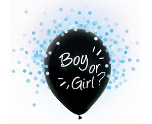 Gender Reveal Konfetti-Luftballons – Blau – 4 Stück