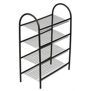 Metalen schoenrek 4 laags van Naturn Living | Schoenenkast | Schoenen opberger | Opbergsysteem | Overzichtelijke schoenenkast | Schoenen organizer | Mat zwart