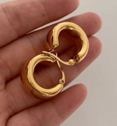 Annalynn - Thick Hoop Earrings