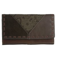 Sunsa dames portemonnee. lederen tasje. Portemonnee met RFID-bescherming. Duurzame portemonnee gemaakt van leerafval. Grote damesportemonnee met veel creditcardvakken - portemonnee/portemonnees voor dames het beste cadeau-idee.