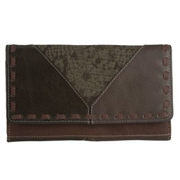 Sunsa women's wallet. leather purse. Wallet with RFID protection. Sustainable wallet made from leather scraps. Large women's wallet with many credit card compartments - wallet/purses for women the best gift idea.