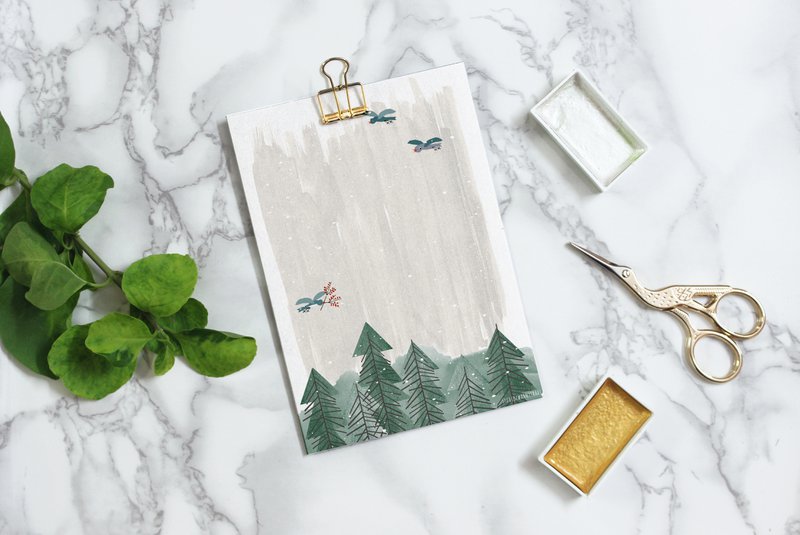 Postkarte - Serie 'Weihnachten' - 'In den Wald'