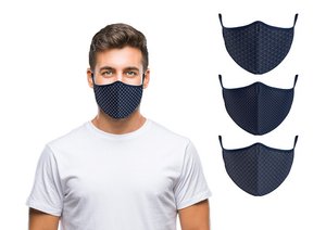 Mund-nose mask Business made of poly colored 3 times, (b/h/t) 12x12x1cm