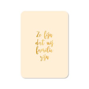 Grußkarte so schön, dass wir Familie sind (mit Goldfolie) - Verkauf