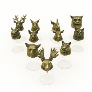 12x glazen fopspeen (25 ml) - bos en mythische wezens