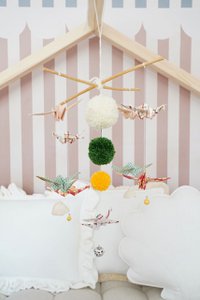 “Vintage vibe” Origami Nursery Mobile